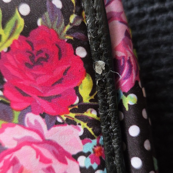 Betsey Johnson Polka Dot Floral Crossbody Bag - Black and Pink - Picture 11 of 11